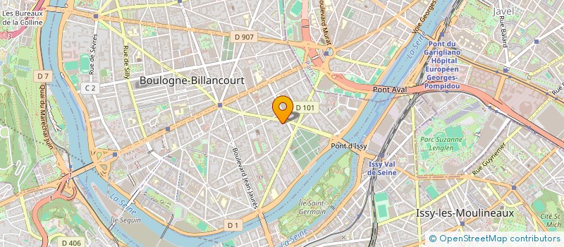 localisation de l'entreprise S C DIFFUSION à BOULOGNE-BILLANCOURT