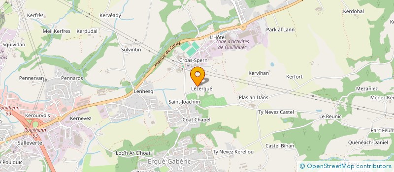 localisation de l'entreprise S.C.E.A. CHATEAU DE LEZERGUE  ERGUE GABERIC