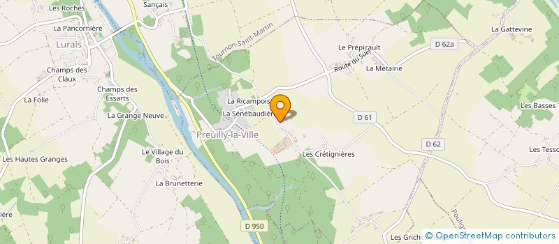 localisation de l'entreprise S.C.E.A. DU BERTRAND à PREUILLY-LA-VILLE