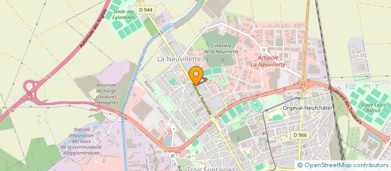 localisation de l'entreprise S.C.E.B.  REIMS