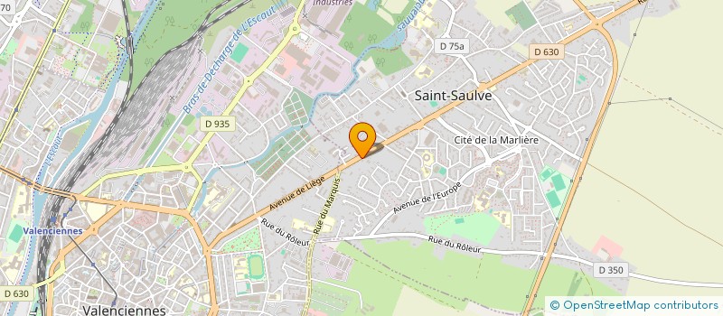 localisation de l'entreprise S.C. ESCAUTVAL.  SAINT-SAULVE