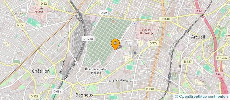 localisation de l'entreprise S C ETUD REALISATION BETON ARM  BAGNEUX