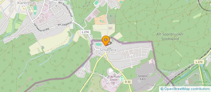 localisation de l'entreprise S.C.F.M.  SCHNECK