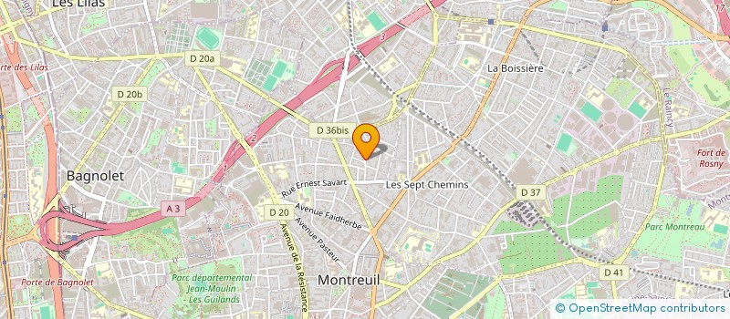 localisation de l'entreprise S.C.F MILITOS  MONTREUIL