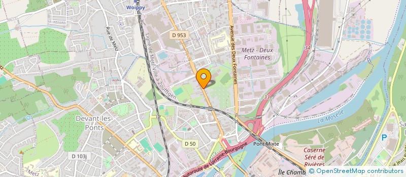 localisation de l'entreprise S.C.G.  METZ