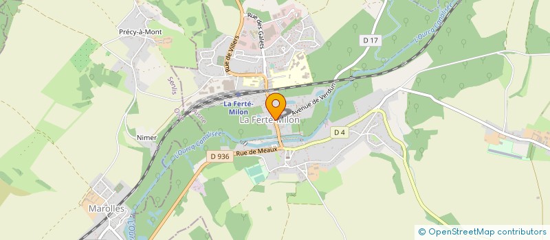 localisation de l'entreprise S.C.GRANDVAL OPTIQUE à LA FERTE-MILON