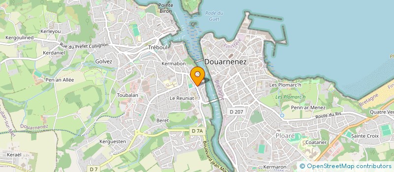 localisation de l'entreprise S.C.HG à DOUARNENEZ
