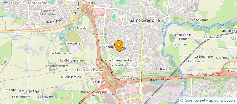 localisation de l'entreprise S.C.I.  2.E.M  SAINT-GREGOIRE