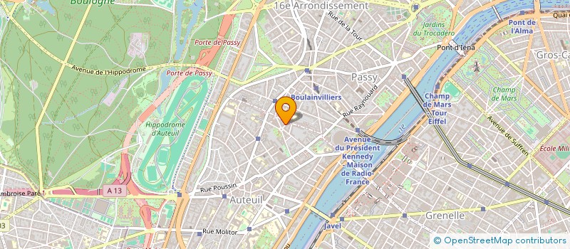 localisation de l'entreprise S.C.I. 23 ASSOMPTION  PARIS