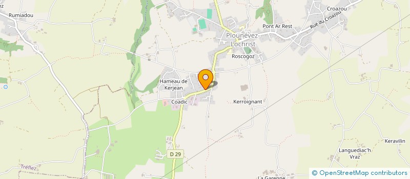 localisation de l'entreprise S.C.I 2AL  PLOUNEVEZ-LOCHRIST