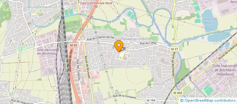 localisation de l'entreprise S.C.I 3T  SOUFFELWEYERSHEIM