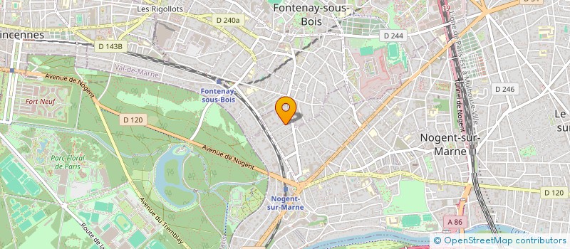 localisation de l'entreprise S.C.I. A.F.E.R -ASSOCIATION  FRATERNELLE EQUITABLE  NOGENT-SUR-MARNE