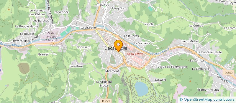 localisation de l'entreprise S.C.I.A.M.A  BELCASTEL