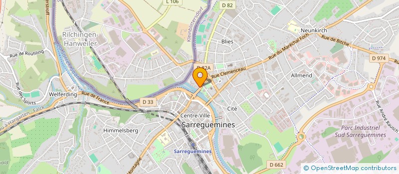 localisation de l'entreprise S.C.I. A.M.H. à SARREGUEMINES