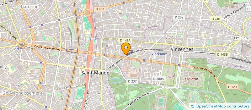 localisation de l'entreprise S.C.I A.P.S à VINCENNES