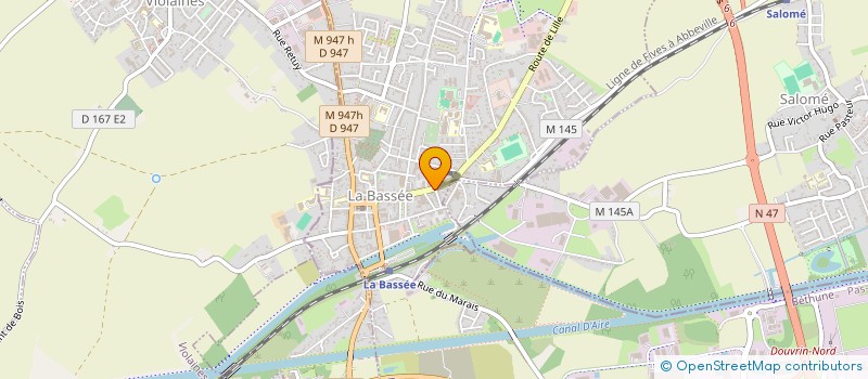 localisation de l'entreprise S.C.I ADELINE  LA BASSEE