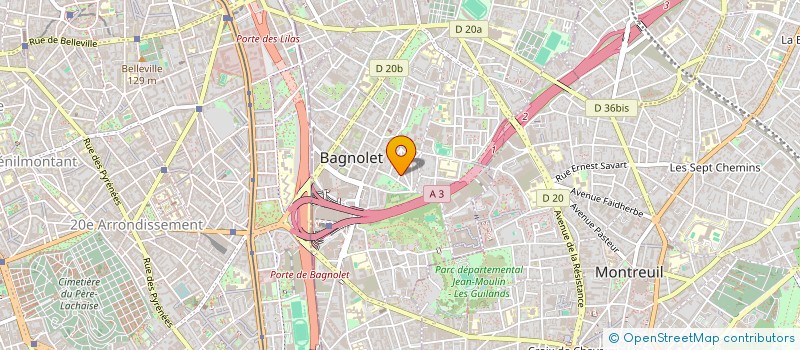 localisation de l'entreprise S.C.I AICHA  BAGNOLET