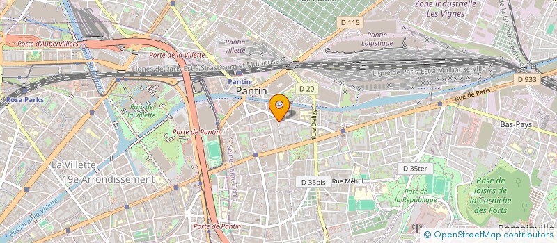 localisation de l'entreprise S.C.I. ALC IMMO  PANTIN