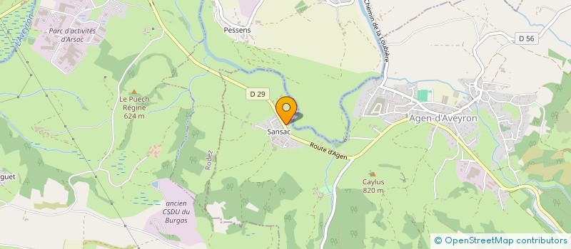 localisation de l'entreprise S.C.I. ALJF  AGEN D'AVEYRON