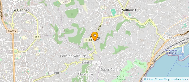 localisation de l'entreprise S.C.I. ANGIE à VALLAURIS