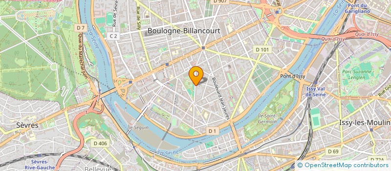 localisation de l'entreprise S.C.I. ANJ à BOULOGNE-BILLANCOURT