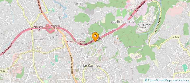 localisation de l'entreprise S.C.I. ANNLY à LE CANNET