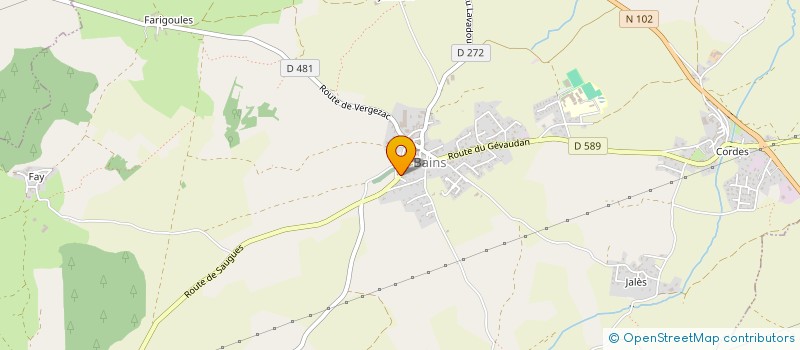 localisation de l'entreprise S.C.I. ASMB DU GEVAUDAN  BAINS