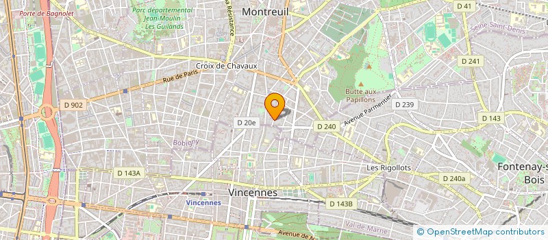 localisation de l'entreprise S.C.I ATB 39 BIS RUE SAIGNE à MONTREUIL