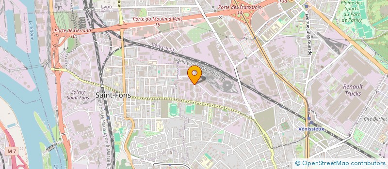 localisation de l'entreprise S.C.I. ATOME  VENISSIEUX