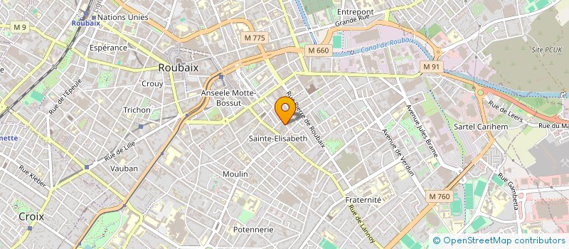 localisation de l'entreprise S.C.I. B.B  ROUBAIX