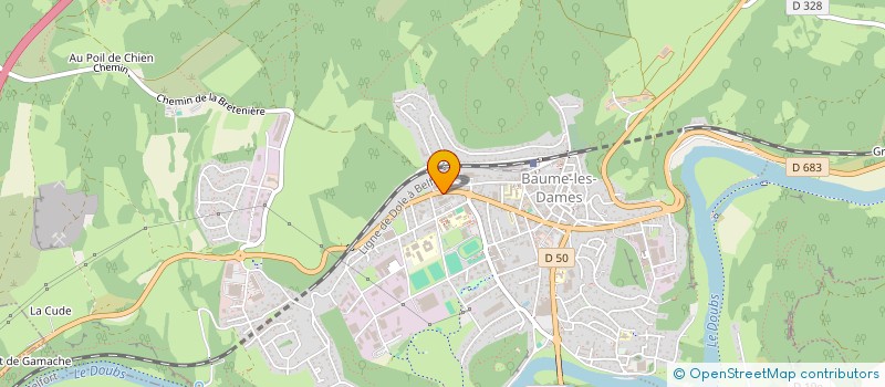 localisation de l'entreprise S.C.I.B.S CHAN  BAUME-LES-DAMES