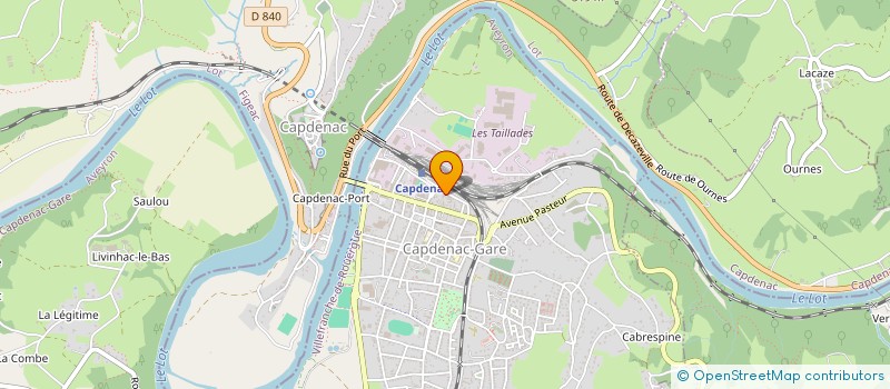 localisation de l'entreprise S.C.I. BATI'CREA IMMO  CAPDENAC-GARE