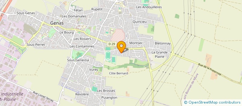 localisation de l'entreprise S.C.I BEL AZUR  GENAS