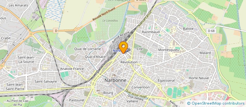 localisation de l'entreprise S.C.I. BELLE VUE à NARBONNE