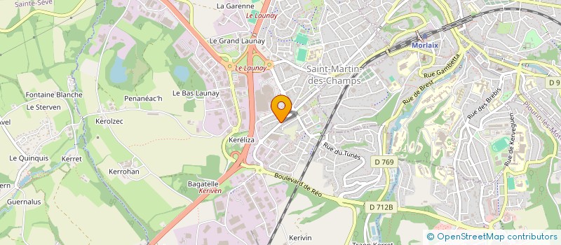 localisation de l'entreprise S.C.I. BELLEVUE  MORLAIX