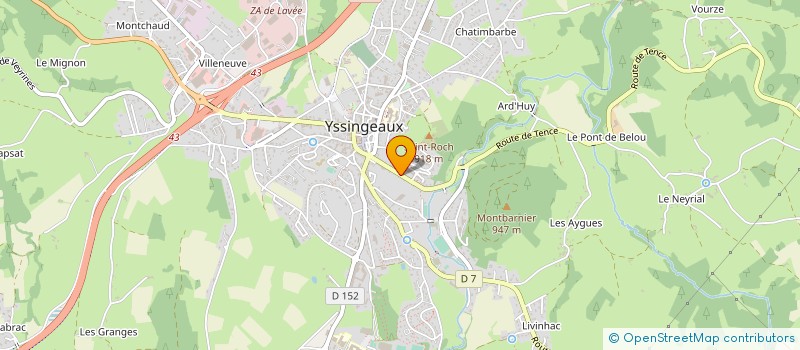 localisation de l'entreprise S.C.I. BERHER-LILAS  YSSINGEAUX