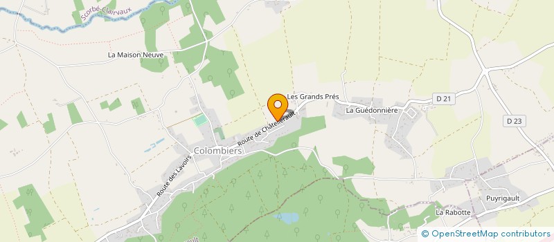 localisation de l'entreprise S.C.I. BERNARDEAU  COLOMBIERS