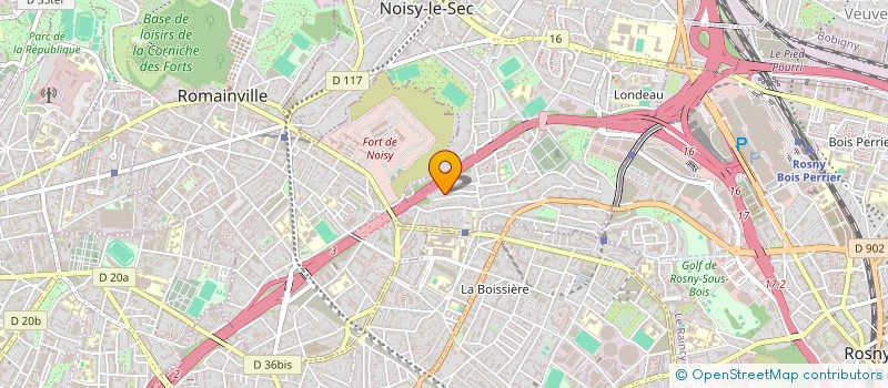 localisation de l'entreprise S.C.I BH à NOISY-LE-SEC