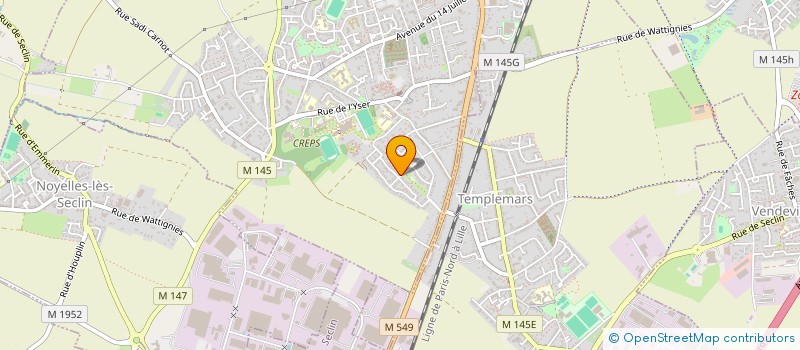 localisation de l'entreprise S.C.I. BICHA  WATTIGNIES