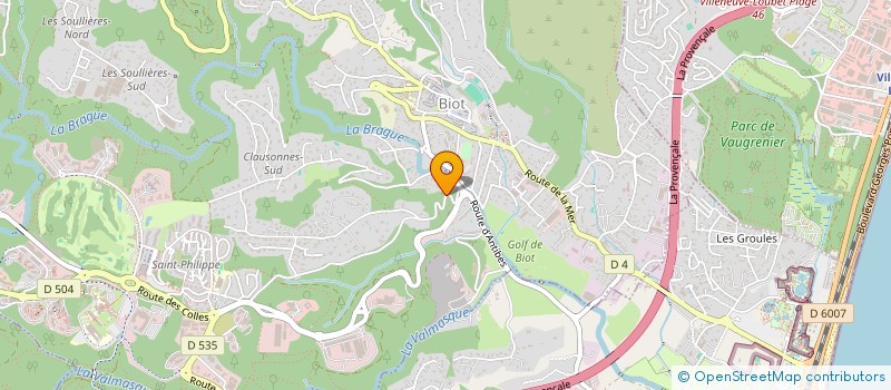 localisation de l'entreprise S.C.I. BLEU CIEL  BIOT