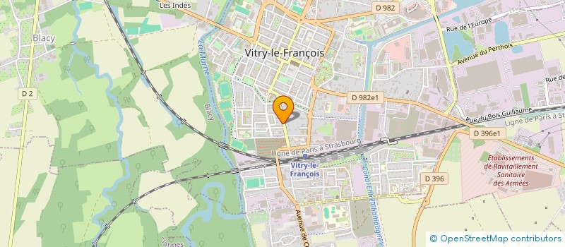 localisation de l'entreprise S.C.I. BMH à VITRY-LE-FRANCOIS