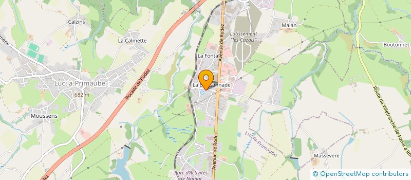 localisation de l'entreprise S.C.I BOISSONNADE  LUC-LA-PRIMAUBE