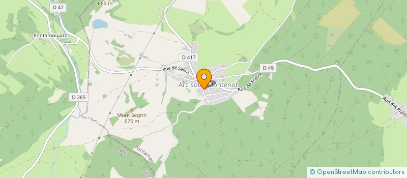 localisation de l'entreprise S.C.I. BOXER  ARC-SOUS-MONTENOT