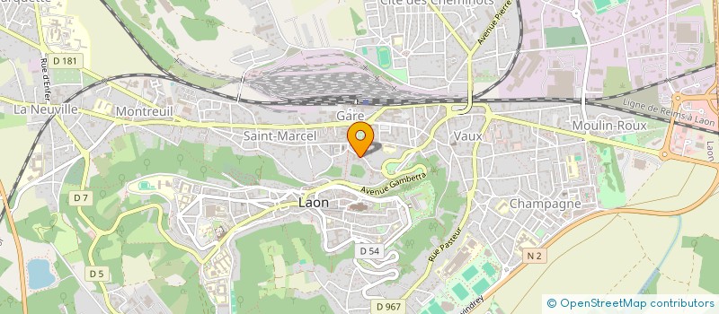 localisation de l'entreprise S.C.I. BRIAND à LAON