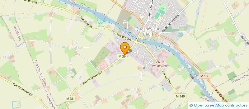 localisation de l'entreprise S.C.I. BRITBAT à QUESNOY-SUR-DEULE