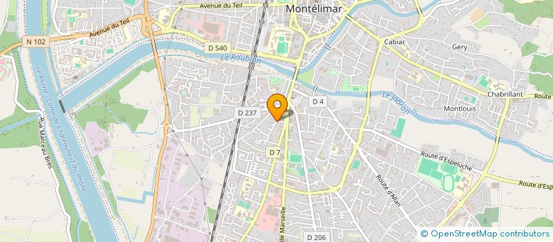 localisation de l'entreprise S.C.I BUDDY à MONTELIMAR