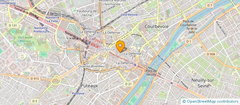 localisation de l'entreprise S.C.I. BUNOCARE à COURBEVOIE