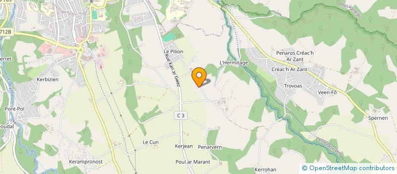 localisation de l'entreprise S.C.I. C.L.M.  PLOURIN-LES-MORLAIX