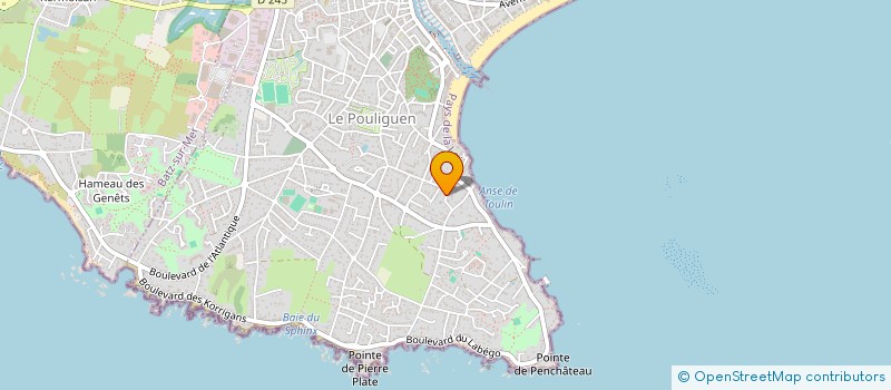 localisation de l'entreprise S.C.I.C.V. DU BUISSON RONDEAU  LE POULIGUEN