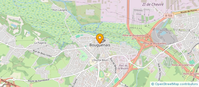 localisation de l'entreprise S.C.I. CALOU à BOUGUENAIS